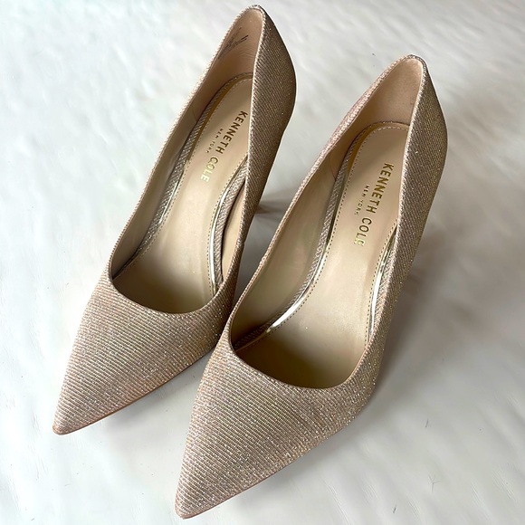 Kenneth Cole Romi pump gold metallic size 9.5 - Picture 2 of 6